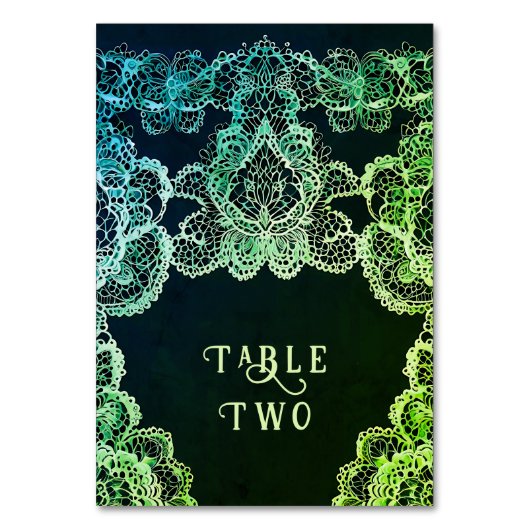 Elegant Kant " Wedding Invitation Collectie Kaart (Achterkant)