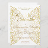 Elegant Kant Wit & Goud Modern Minimalist Kaart (Voorkant / Achterkant)