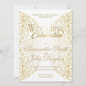 Elegant Kant Wit & Goud Modern Minimalist Kaart (Voorkant)