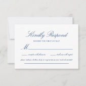 Elegant kanten script bruiloft RSVP kaartje (Voorkant)