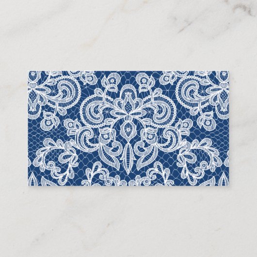 Elegant kanten script bruiloft website informatiekaartje (Achterkant)