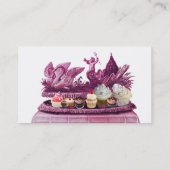 ELEGANT KARAKTER VAN ZWANEN MET KOPEN EN PASTRY VISITEKAARTJE (Achterkant)