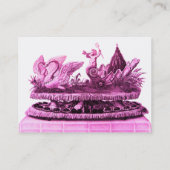 ELEGANT KARAKTER VAN ZWANEN MET KOPEN EN PASTRY VISITEKAARTJE (Achterkant)