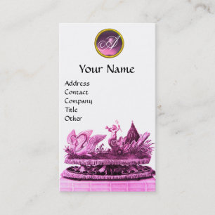 ELEGANT KARAKTER VAN ZWANEN MET KOPEN EN PASTRY VISITEKAARTJE