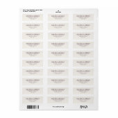Elegant Kastanjebruin Minimalistisch Etiket (Full Sheet)