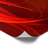 Elegant kastanjepaard in zadel poster (Hoek)