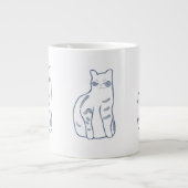 Elegant kat ontwerp grote koffiekop (Voorkant)