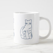 Elegant kat ontwerp grote koffiekop (Rechts)