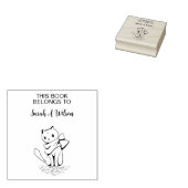 Elegant kat sjaal boek behoort tot gepersonaliseer rubberstempel (Gestempeld)