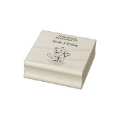 Elegant kat sjaal boek behoort tot gepersonaliseer rubberstempel (Stempel)