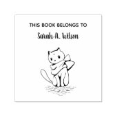 Elegant kat sjaal boek behoort tot gepersonaliseer  zelfinktende stempel (Design)