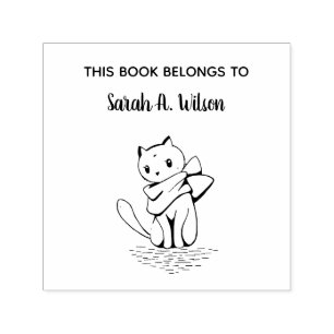 Elegant kat sjaal boek behoort tot gepersonaliseer  zelfinktende stempel