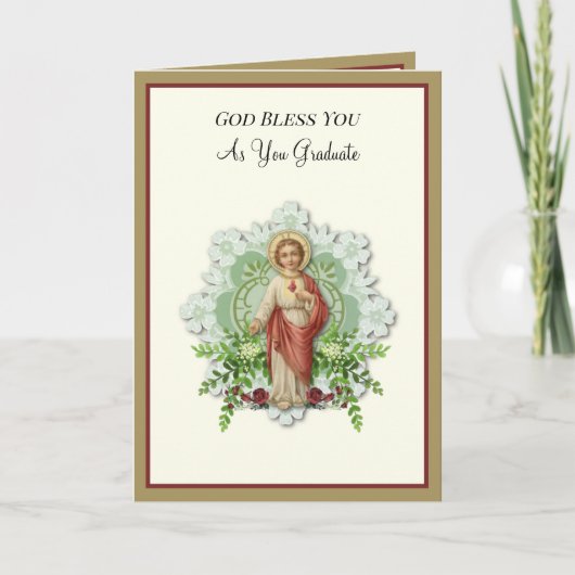 Elegant katholiek Afstuderen Jesus Start Kaart (Voorkant)