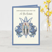 Elegant katholiek Afstuderen Maagd Mary Flowers Kaart (Gele Bloem)