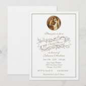 Elegant katholiek goud Eenvoudig Klassiek Kaart (Voorkant / Achterkant)