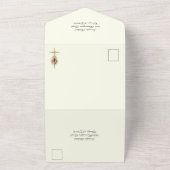 Elegant Katholiek Hart van Maria Uitnodiging voor  (Buitenkant)