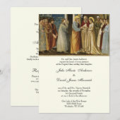 Elegant katholiek ivoor weddenschap kaart (Voorkant / Achterkant)