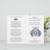 Elegant Katholiek Latijnse Mis Huwelijksprogramma (Staand voorkant)