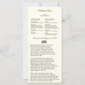 Elegant-katholiek programma voor massale weddensch (Achterkant)