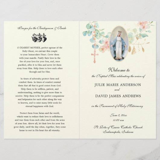 Elegant-katholiek programma voor massale weddensch (Voorkant)