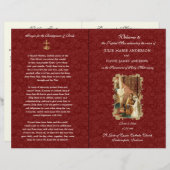 Elegant-katholiek programma voor massale weddensch (Voorkant / Achterkant)