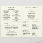 Elegant-katholiek programma voor massale weddensch (Achterkant)