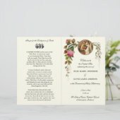 Elegant Katholiek Traditioneel Huwelijksprogramma  (Staand voorkant)