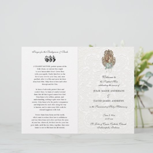 Elegant katholiek traditioneel massaweddenschap (Staand voorkant)