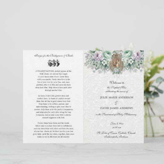 Elegant katholiek traditioneel massaweddenschap (Staand voorkant)