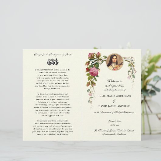 Elegant katholiek traditioneel massaweddenschap (Staand voorkant)