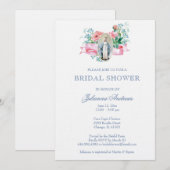 Elegant katholiek Vrijgezellenfeest Floral Uitnodi Kaart (Voorkant / Achterkant)