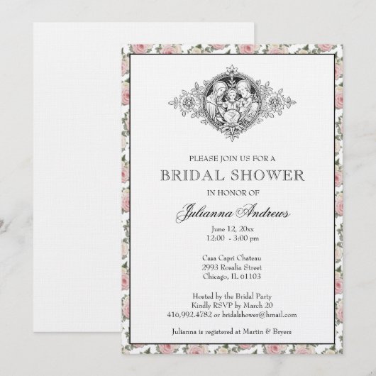 Elegant katholiek Vrijgezellenfeest Heilige Famili Kaart (Voorkant / Achterkant)