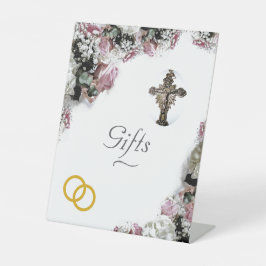 Elegant katholiek Vrijgezellenfeest Reclamebord Met Voetstuk