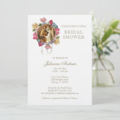 Elegant katholiek Vrijgezellenfeest Rozen Rosary Kaart (Staand voorkant)