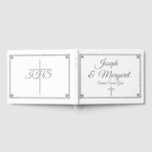 Elegant katholieke bruiloft Guest Book Gastenboek (Volledig)
