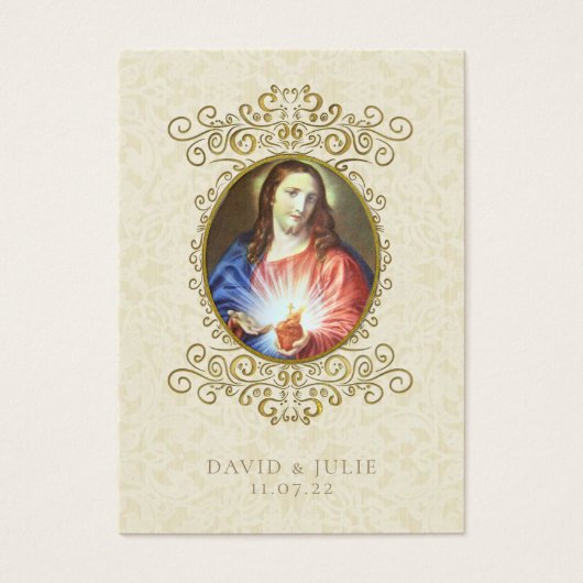 Elegant katholieke bruiloft Jesus Prayer Kaart (Voorkant)