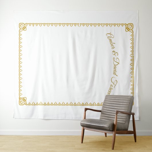 Elegant katholieke bruiloft Tapestry Wandkleed (In Situ (horizontaal))