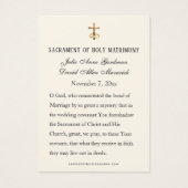 Elegant katholieke bruiloft voor Kaart (Achterkant)