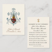 Elegant katholieke bruiloft voor Kaart Plaatskaartje (Voorkant / Achterkant)