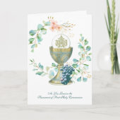 Elegant-katholieke Eerste Heilige Communie Floral (Voorkant)