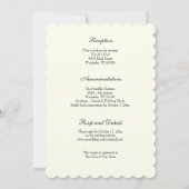 Elegant Katholieke Floral Wedding and Reception Kaart (Achterkant)