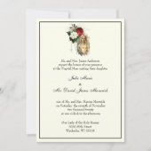 Elegant katholieke ivoren bruiloft kaart (Voorkant)