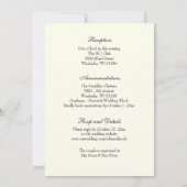 Elegant katholieke ivoren bruiloft kaart (Achterkant)