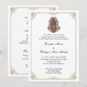 Elegant katholieke maagd Guadalupe Wedding Kaart (Voorkant / Achterkant)
