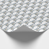 Elegant katholieke Maagd Mary Jesus Blue Religieuz Cadeaupapier (Hoek)