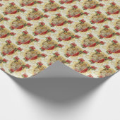 Elegant katholieke maagd Mary Jesus Red Roses Wrap Cadeaupapier (Hoek)