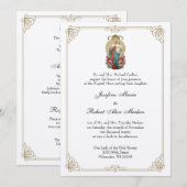 Elegant katholieke maagd Mary Jesus Wedding Kaart (Voorkant / Achterkant)