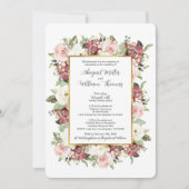 Elegant-katholieke massavernietigingsroze Florals  Kaart (Voorkant)