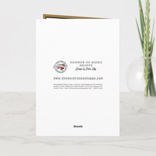 Elegant katholieke priest Gold Virgin Mary Kaart (Achterkant)