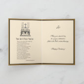 Elegant katholieke priest Gold Virgin Mary Kaart (Binnen)